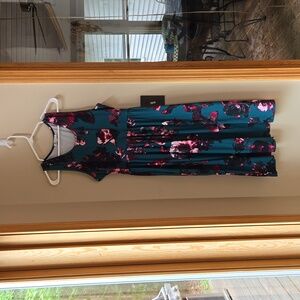 Hazel Blues Floral Midi Dress